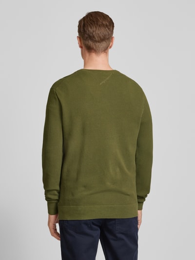 Tommy Hilfiger Gebreide pullover met ronde hals Olijfgroen - 5