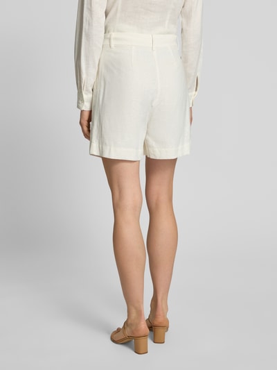 GUIDO MARIA KRETSCHMER WOMAN Flared Leinenshorts mit Bundfalten Modell 'SAMIRA' Weiss 5