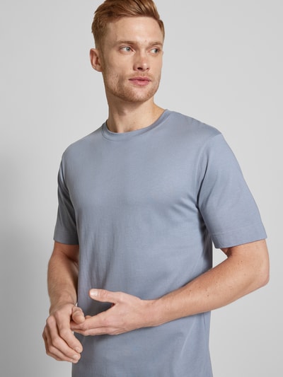 Drykorn T-Shirt im unifarbenen Design Modell 'RAPHAEL' Blau 3