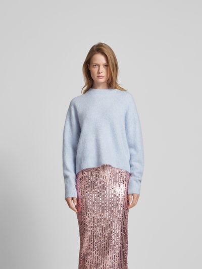 Filippa K Pullover mit gerippten Abschlüssen Hellblau 4