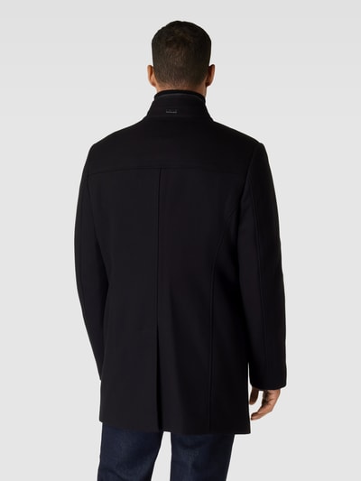 Cinque Lange jas met opstaande kraag, model 'Liverpool' Zwart - 5