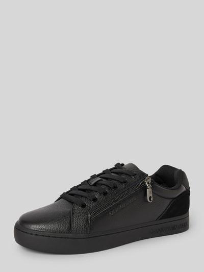 Calvin Klein Jeans Ledersneaker mit Reißverschluss Modell 'CLASSIC CUPSOLE' Black 1