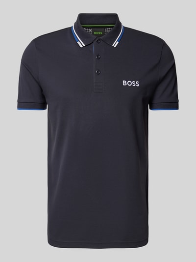 BOSS Green Regular Fit Poloshirt mit Label-Stitching Modell 'Paddy' Marine 2