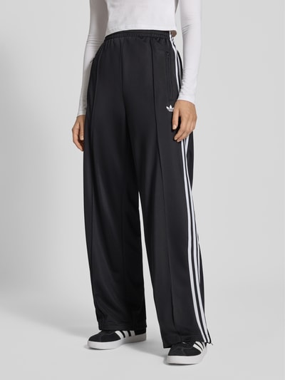adidas Originals Spodnie dresowe z szeroką nogawką i ozdobnymi szwami model ‘FIREBIRD’ Czarny 4