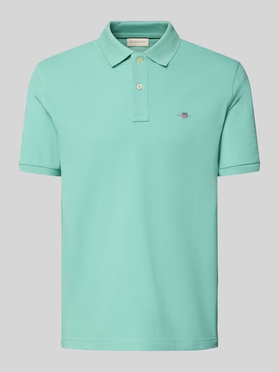 GANT Slim Fit Poloshirt mit Logo-Stitching Tuerkis 2