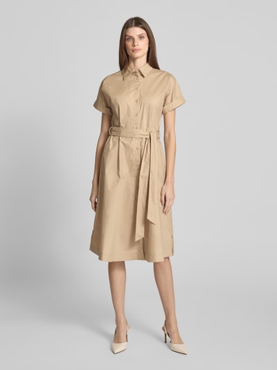 Christian Berg Woman Midi-jurk met knoopsluiting Zand - 4