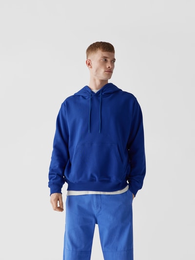 MSGM Oversized Hoodie mit Label-Print Royalblau 4