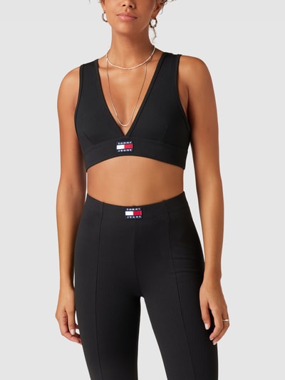 Tommy Jeans Bustier in Ripp-Optik Black 4