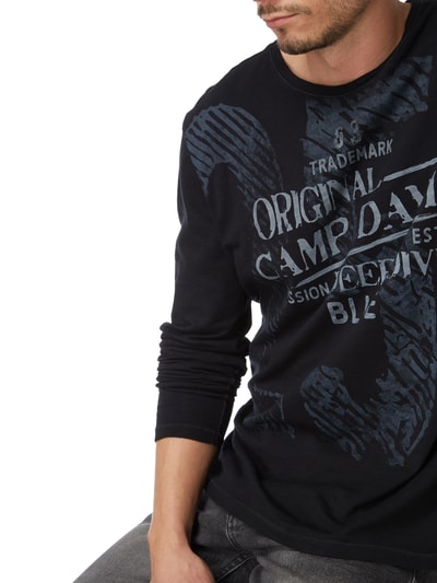 Camp David Longsleeve mit Logo-Prints Black 3