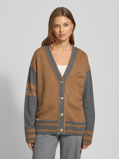 Gant Kurtka o luźnym kroju z dzianiny z mieszanki wełny i kaszmiru Camel 4