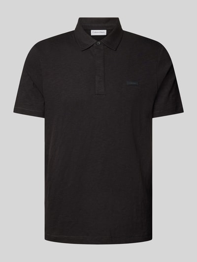 CK Calvin Klein Regular Fit Poloshirt mit Knopfleiste Black 2