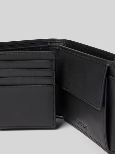 HUGO Portemonnee van echt runderleer, model 'TIBBY' Zwart - 3