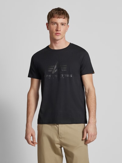 Alpha Industries T-shirt met labelprint Zwart - 4