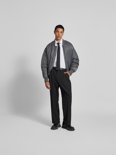 Officine Générale Bomberjacke mit Eingrifftaschen Anthrazit 1