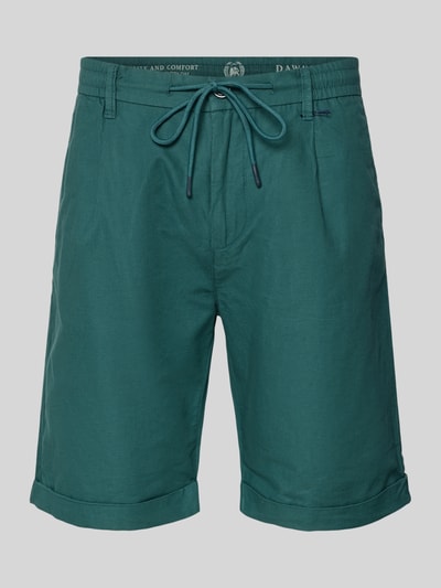 Produktfoto, Chino-Shorts mit Tunnelzug Modell 'DAWSON' von Lerros aus Baumwoll-Leinen-Mix in Regular-Fit mit Gesäßtaschen, grün