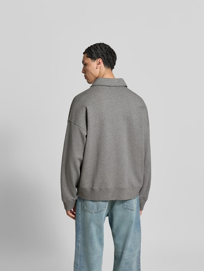 MAISON KITSUNÉ Regular Fit Pullover mit Polokragen Mittelgrau 5