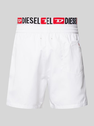 Diesel Badehose mit elastischem Bund Modell 'VISPER' Weiss 3