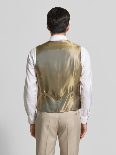 WILVORST Weste mit V-Ausschnitt und Paspeltaschen Beige 5