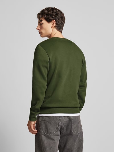 Jack & Jones Sweatshirt mit Label-Print Modell 'FERRIS' Dunkelgruen 5