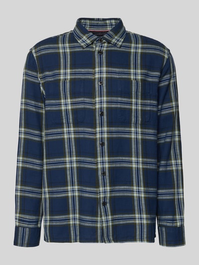 Produktfoto, Relaxed Fit Freizeithemd aus reiner Baumwolle von Tommy Hilfiger mit Gitterkaro-Muster in mehrfarbig, Twill-Material, Label-Stitching