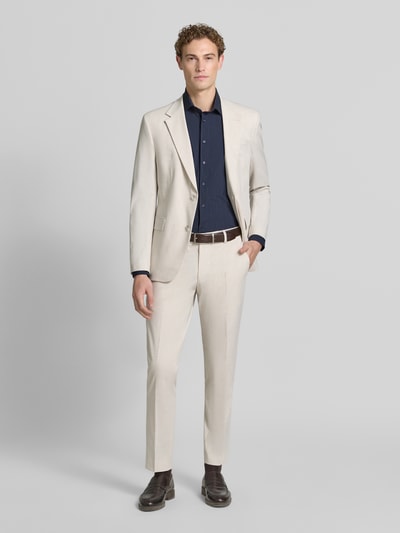 Jake*s Slim Fit Business-Hemd mit Kentkragen Marine 1
