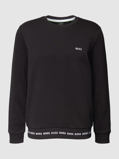 BOSS Green Sweatshirt mit Label-Stitching Modell 'Salbeos' Black 2