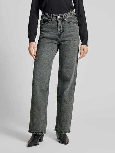 Vero Moda Wide Leg Jeans mit Nieten Modell 'TESSA' Mittelgrau 4