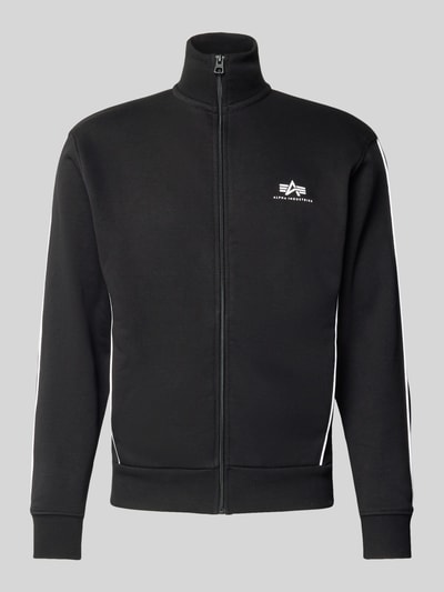 Alpha Industries Sweatjacke mit Logo und Stehkragen Black 2