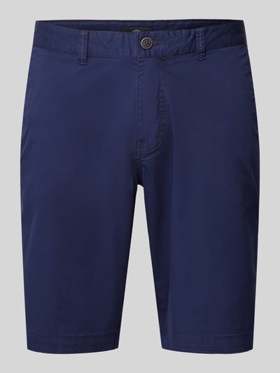 Fynch-Hatton Regular fit bermuda met riemlussen, model 'Summer' Marineblauw - 2