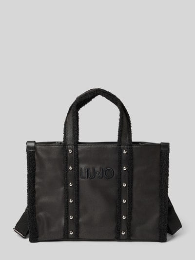 Liu Jo White Tote Bag mit Label-Stitching Black 2