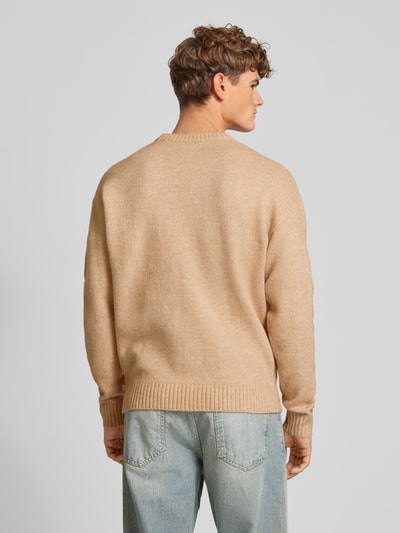 Jack & Jones Sweter z dzianiny z okrągłym dekoltem model ‘OLLIE’ Beżowy 5