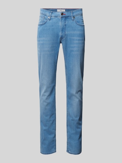 Brax Straight fit jeans met labelpatch, model 'CHUCK' Lichtblauw - 2