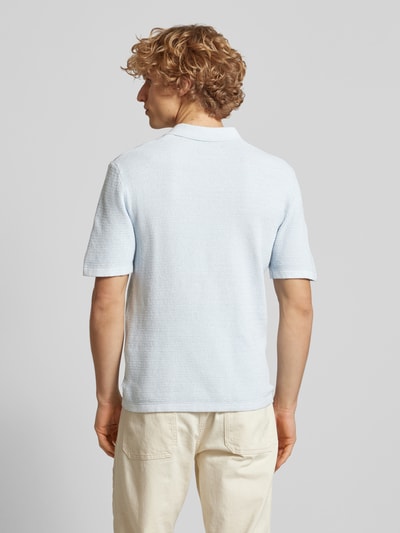 Jack & Jones Regular Fit Poloshirt mit Label-Stitching Modell 'GEORGE' Hellblau Melange 5