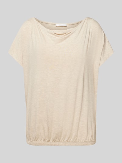 OPUS T-Shirt in unifarbenem Design Modell 'Sasser' Offwhite 2