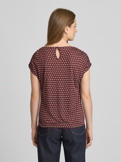 OPUS T-Shirt aus Viskose mit Kappärmeln Modell 'Sekadi minimal' Bordeaux 5