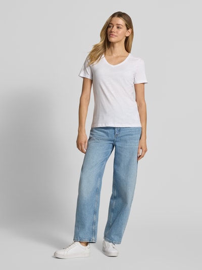 Tom Tailor Regular Fit T-Shirt aus reiner Baumwolle Weiss 1