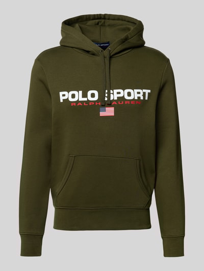 Polo Ralph Lauren Hoodie met labelprint en capuchon Olijfgroen - 2