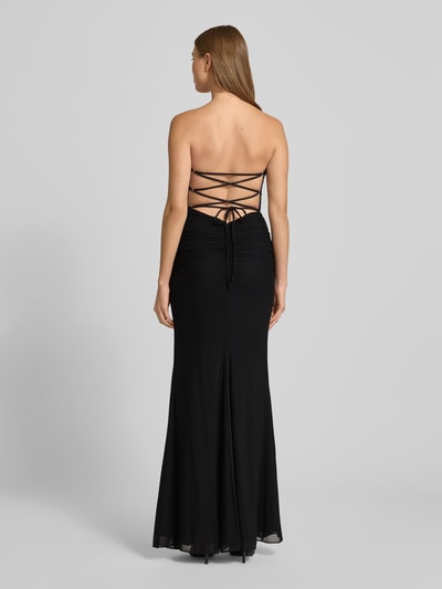 Luxuar Abendkleid mit Schnürung auf der Rückseite Black 5