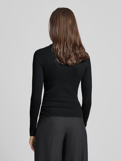 Vero Moda Slim Fit Langarmshirt mit Baumwollanteil Modell 'CHLOE' Black 5