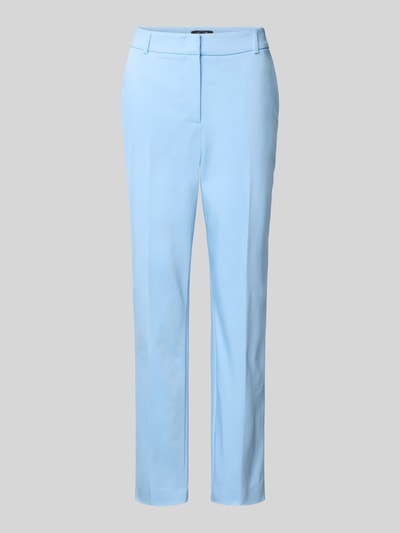 Produktfoto, Hose mit Bügelfalten von comma, jasnoniebieski, bawełniany miks z domieszką stretchu, krój slim fit, szerokość w rozmiarze 36: 38 cm, długość nogawki od wewnątrz w rozmiarze 36: 73 cm, kieszenie z tyłu