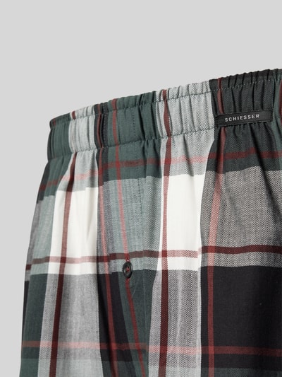 Schiesser Boxershorts mit elastischem Bund im 2er-Pack Mittelgrau Melange 2