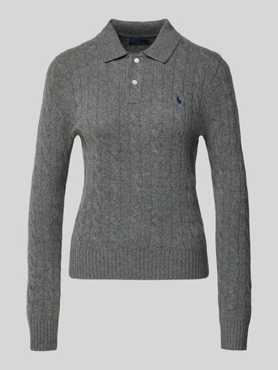 Polo Ralph Lauren Slim fit shirt met lange mouwen van wolmix met kasjmier Middengrijs - 2