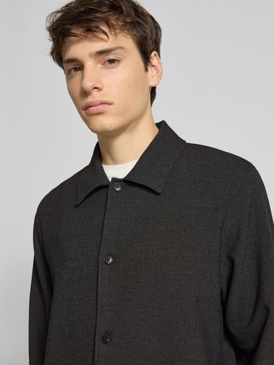 Marc O'Polo Denim Regular Fit Freizeithemd mit Viskose-Anteil  Anthrazit Melange 3