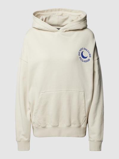 Pegador Oversized hoodie met label- en statementprint aan de achterkant, model 'EKNE' Offwhite - 2
