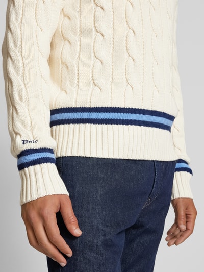 Polo Ralph Lauren Pullover mit Label-Detail Offwhite 3