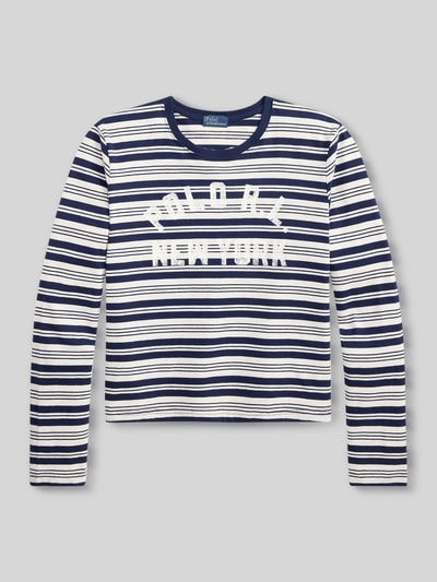 Polo Ralph Lauren Regular Fit Langarmshirt aus reiner Baumwolle Marine 2