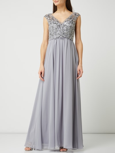 Christian Berg Cocktail Abendkleid mit Pailletten  Bleu 1