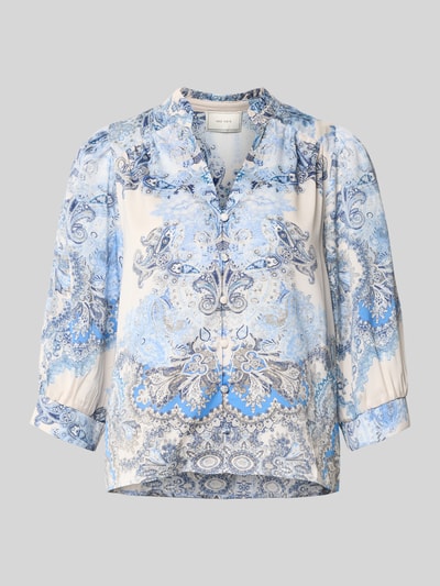 Neo Noir Overhemdblouse met knoopsluiting, model 'Roselle' Blauw - 2