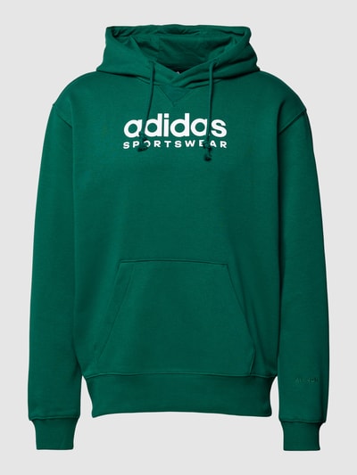 ADIDAS SPORTSWEAR Bluza z kapturem z nadrukiem z logo Butelkowy zielony 2