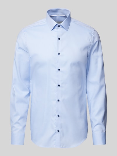 Eterna Slim fit zakelijk overhemd met kentkraag Marineblauw - 2